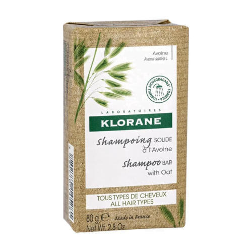 Klorane Shampoo Bar with Oat Στέρεο Σαμπουάν με Βιολογική Βρώμη για Όλη την Οικογένεια, 80gr