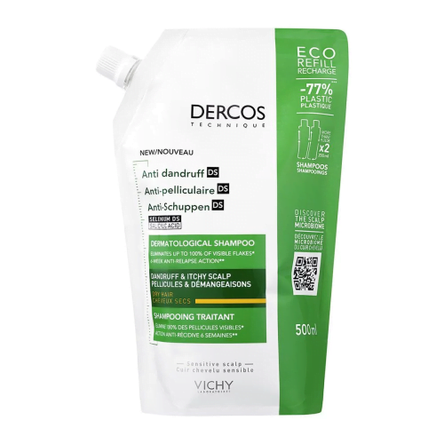 Vichy Dercos Anti Dandruff DS Eco Refill Ανταλλακτικό Σαμπουάν Πιτυρίδας, 500ml