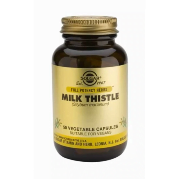 Solgar Milk Thistle Συμπλήρωμα Διατροφής Ενδυνάμωσης, 50Φυτικές Κάψουλες