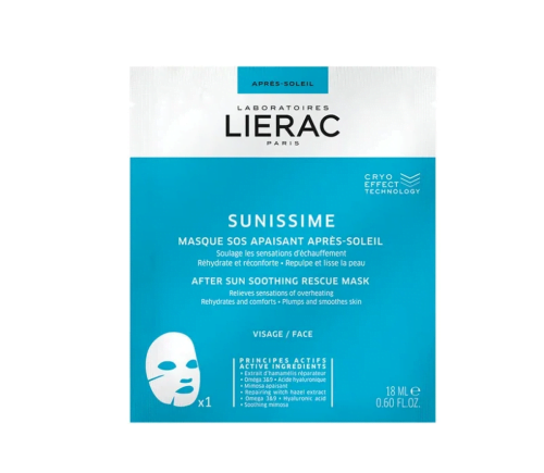 Lierac Sunissime After Sun Καταπραϋντική Μάσκα Ενυδάτωσης Προσώπου, 18ml