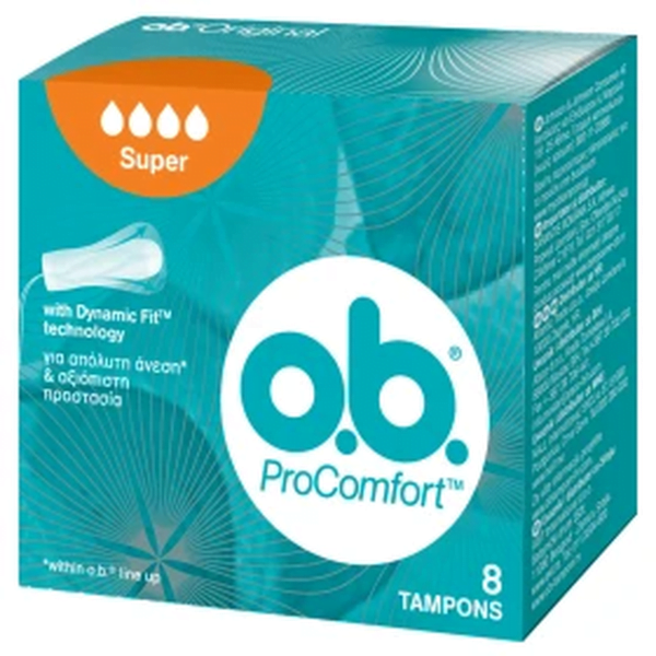 OB ProComfort Ταμπόν Μεγάλης Ροής, 8Τεμάχια