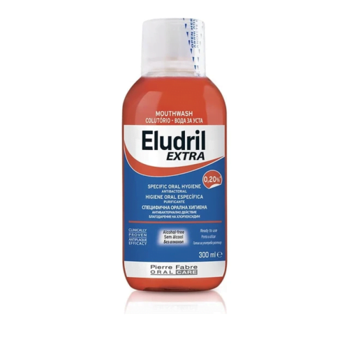 Elgydium Eludril Extra 0.20% Στοματικό Διάλυμα Χωρίς Αλκοόλ κατά της Πλάκας, 300ml