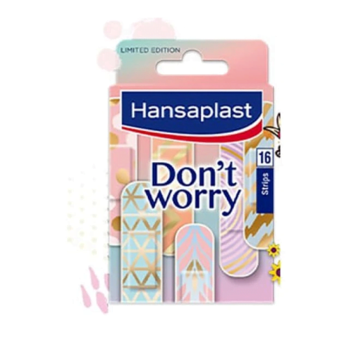 Hansaplast Don't Worry Πολύχρωμα Επιθέματα 19x72mm, 16Τεμάχια