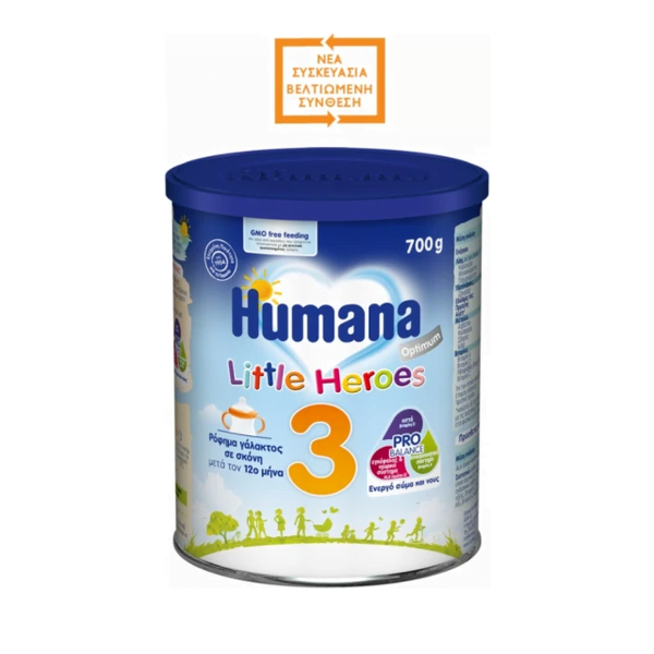 Humana Optimum 3 Little Heroes Γάλα σε Σκόνη 12m+, 700gr