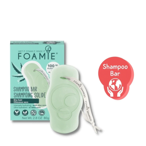 Foamie Shampoo Bar Aloe You Vera, Μπάρα Καθαρισμού για Ξηρά Μαλλιά, 80gr