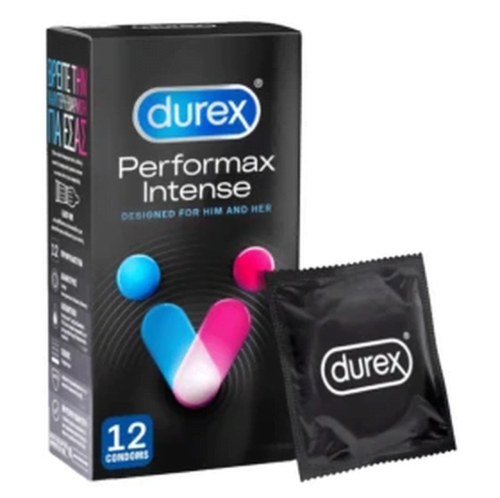 Durex Perfomax Intense Προφυλακτικά Κουκίδων και Ραβδώσεων, 12Τεμάχια