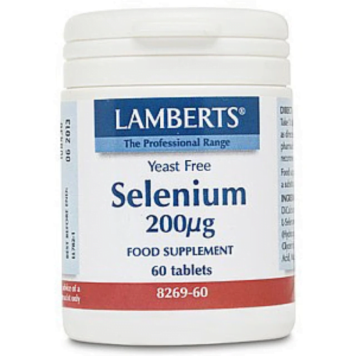 Lamberts Selenium 200MCG Για Οξειδωτικό Στρες, 60Δισκία