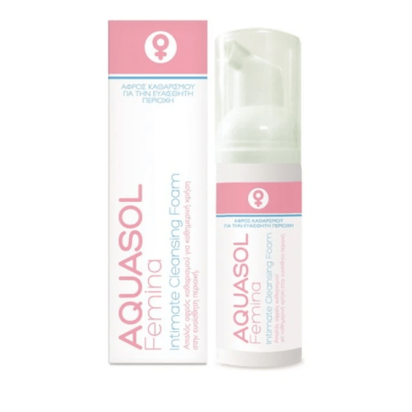 Aquasol Femina Intimate Cleansing Foam Απαλός Αφρός για την Κολπική Υγεία, 40ml