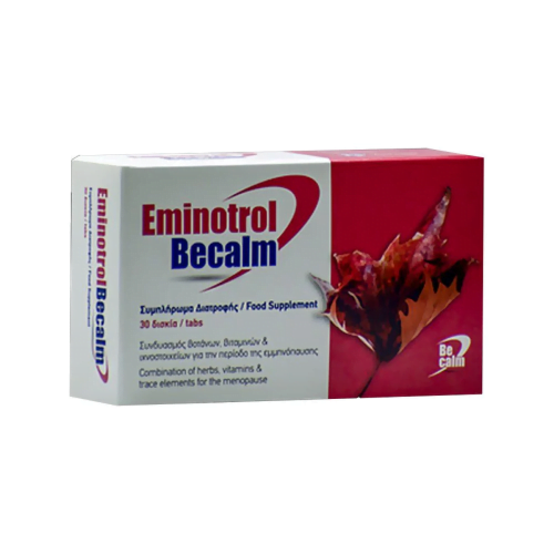 Be Calm Eminotrol Συμπλήρωμα Διατροφής Για Την Εμμηνόπαυση, 30 Ταμπλέτες