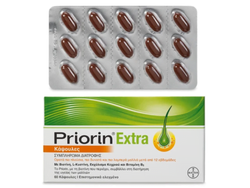 Priorin Extra Συμπλήρωμα Διατροφής Κατά της Τριχόπτωσης, 60 Κάψουλες