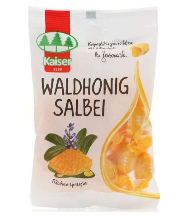 Kaiser Waldhonig Salbei Καραμέλες Μέλι & Φασκόμηλο, 90gr