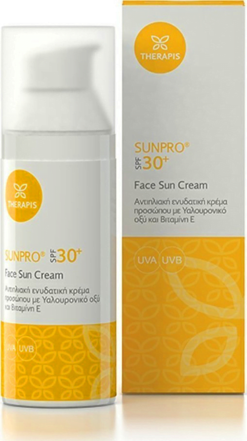 Therapis Sunpro Face Sun Cream Αντιηλιακή Κρέμα Προσώπου SPF30+ , 50ml