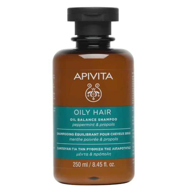 Apivita Oily Hair Σαμπουάν Μέντα & Πρόπολη, 250ml