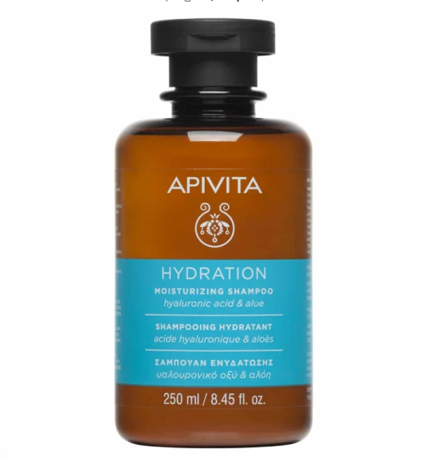 Apivita Moisturizing Σαμπουάν Ενυδάτωσης Υαλουρονικό Οξύ & Αλόη, 250ml