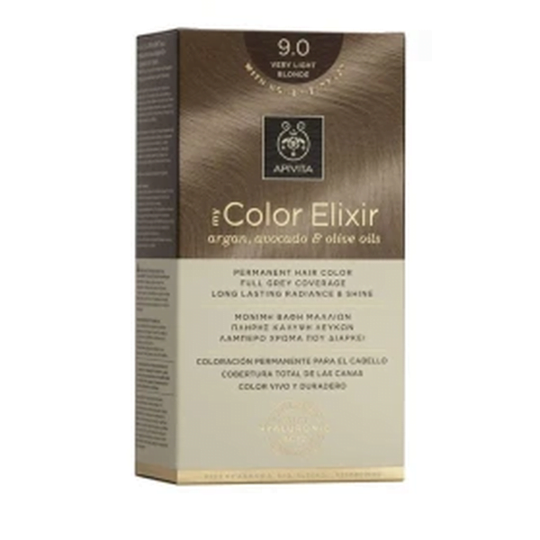 Apivita My Color Elixir Μόνιμη Βαφή Μαλλιών No 9.0 Ξανθό Πολύ Ανοιχτό, 1 τεμάχιο