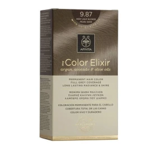 Apivita My Color Elixir Μόνιμη Βαφή Μαλλιών No 9.87 Ξανθό Πολύ Ανοιχτό Περλέ Μπεζ, 1 τεμάχιο