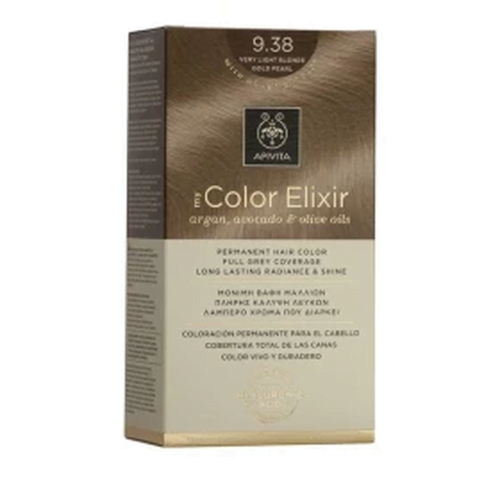 Apivita My Color Elixir Μόνιμη Βαφή Μαλλιών No 9.38 Ξανθό Πολύ Ανοιχτό Μελί Περλέ, 1 τεμάχιο