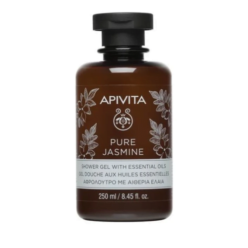 Apivita Pure Jasmine Κρεμώδες Αφρόλουτρο Γιασεμί & Αιθέρια Έλαια, 250ml