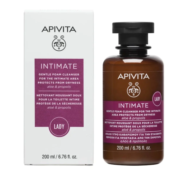 Apivita Intimate Lady Υγρό Καθαρισμού Ευαίσθητης Περιοχής, 200ml