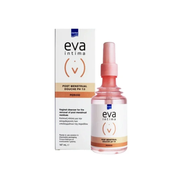 ntermed Eva Douche Post-Menstrual Κολπικό Ντους με Χλωριούχο Νάτριο PH7.0, 147ml