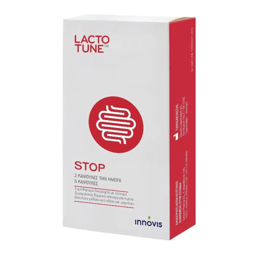 Lactotune Stop Συμπλήρωμα Διατροφής Προβιοτικών για Διάρροια, 6Κάψουλες