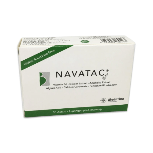Navatac Gyno Gluten & Lactose Free Κατάλληλο για την Δυσπεψία, 30 Δισκία