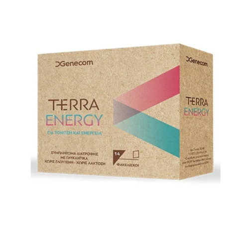 Genecom Terra Energy Συμπλήρωμα Διατροφής Τόνωση-Ενέργεια, 14 Φακελίσκοι