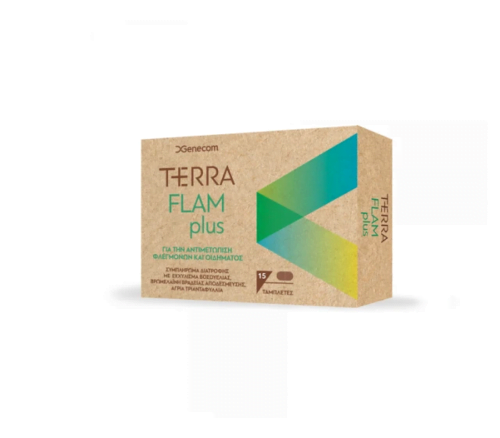 Genecom Terra Flam Plus Συμπλήρωμα Διατροφής Για Φλεγμονές & Οιδήματα, 15tabs