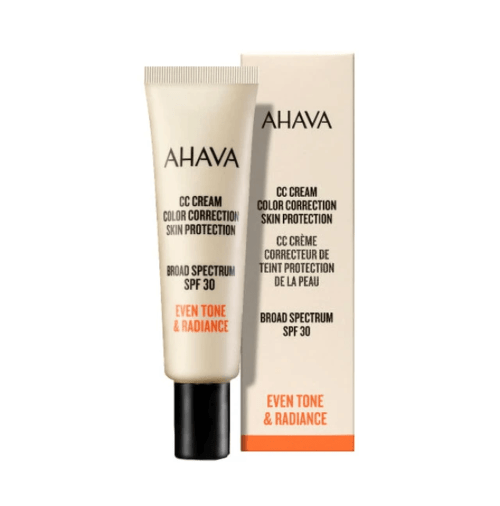 Ahava Even Tone & Radiance CC Cream Color Correction Skin Protection Broad Spectrum SPF30, 30ml