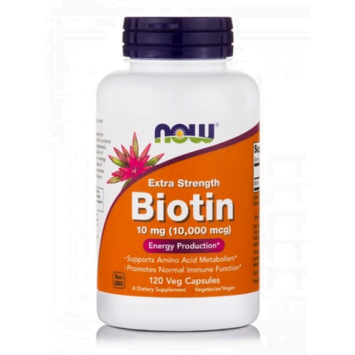 Now Foods Extra Strength Biotin 10mg Συμπλήρωμα Διατροφής, 120 Φυτικές Κάψουλες