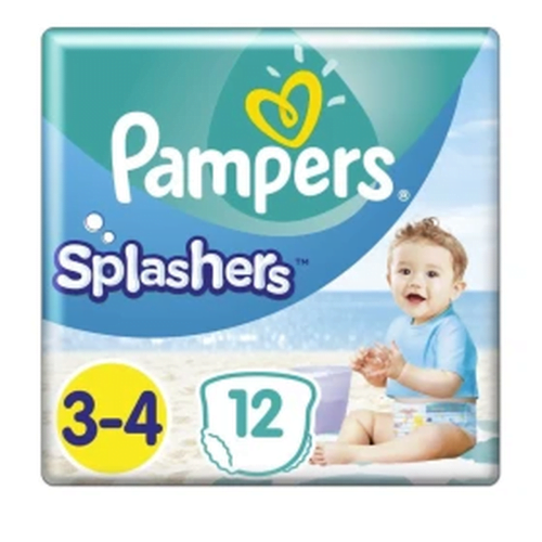 Pampers Splashers Πάνες-Μαγιό Μέγεθος 3-4, 6-11kg , 12Τεμάχια