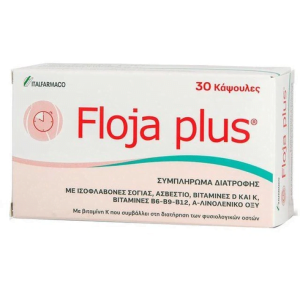 Floja Plus Συμπλήρωμα Διατροφής για Αντιμετώπιση της Εμμηνόπαυσης, 30 caps