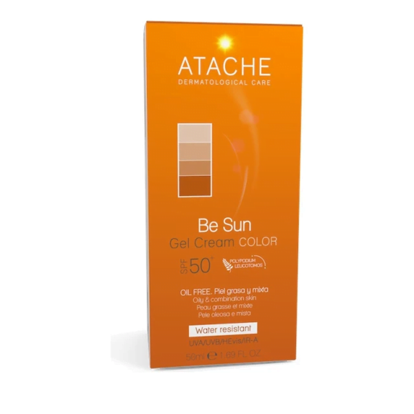 Atache Αντηλιακή Κρέμα Προσώπου με Χρώμα SPF50+, 50ml