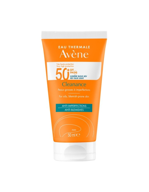 Avene Cleanance Solaire Face Sunscreen Spf50+ Αντιηλιακή Κρέμα Προσώπου για Λιπαρή Επιδερμίδα, 50ml