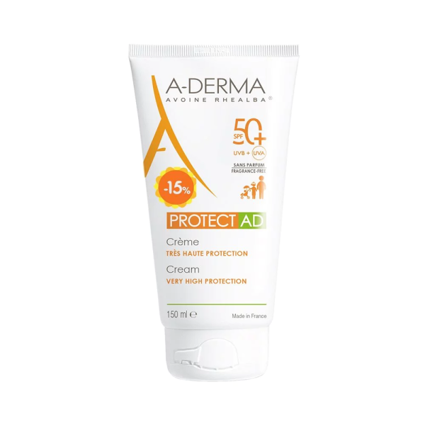 A-Derma Protect AD Αντηλιακή Προσώπου/Σώματος SPF50+, 150ml