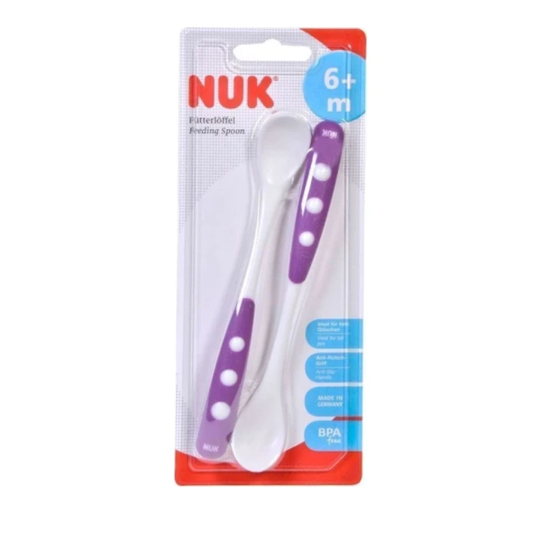 Nuk Easy Learning Εκπαιδευτικό Κουταλάκι Πρώτης Βρεφικής Ηλικίας 6m+, 2 Τεμάχια