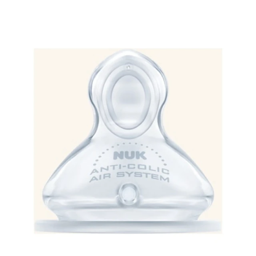 Nuk First Choice Plus Θηλή Σιλικόνης Μ (Μεσαία Οπή για Γάλα) με Βαλβίδα 0-6 Μηνών 1τμχ