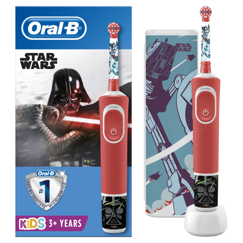 Oral-B Star Wars Παιδική Ηλεκτρική Οδοντόβουρτσα για Παιδιά 3+ Ετών & Θήκη Ταξιδίου, 1τεμ
