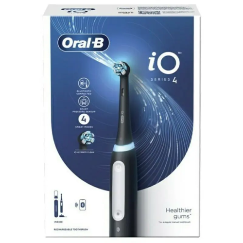 Oral-B iO Series 4 Black Ηλεκτρική Οδοντόβουρτσα Μαύρη, 1τεμ