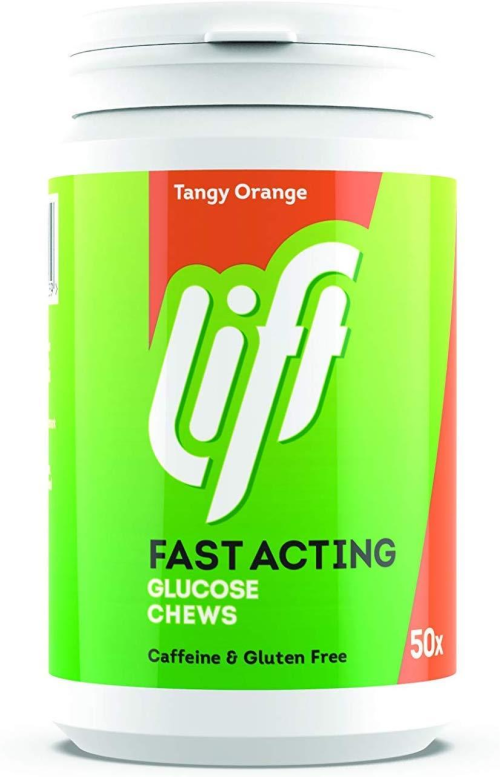 GlucoTabs Lift Fast Acting Μασώμενες Ταμπλέτες Γλυκόζης Γεύση Πορτοκάλι, 50τμχ