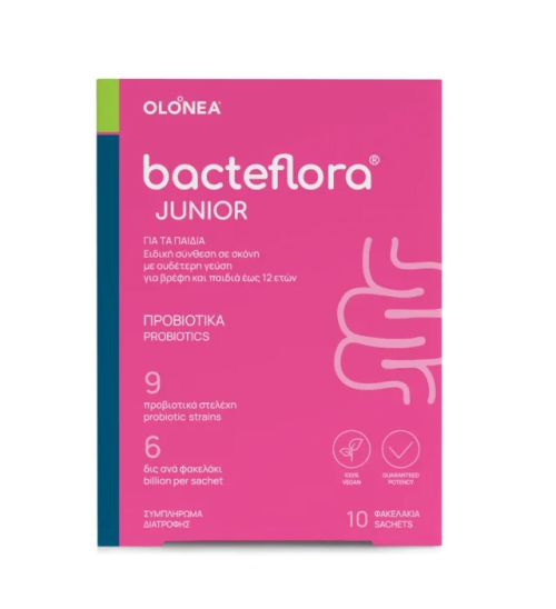 Olonea BacteFlora Junior Προβιοτικά σε Σκόνη με Ουδέτερη Γεύση, 10 φακελάκια