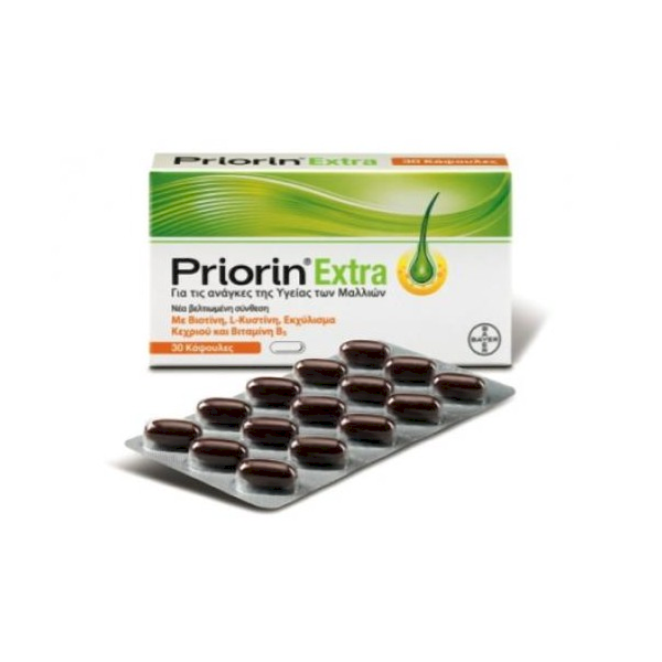 Priorin Extra Συμπλήρωμα Διατροφής Κατά της Τριχόπτωσης, 30 Κάψουλες