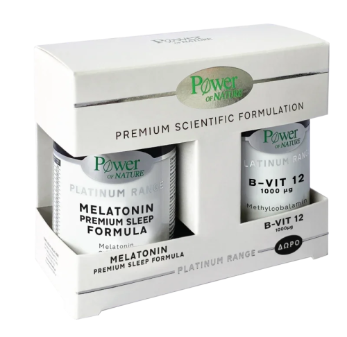 Power Health Set Platinum Range Melatonin Premium Sleep Formula 30caps + Δώρο Platinum Range B-Vit 12 1000mg 20tabs