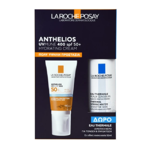 La Roche Posay Promo Anthelios Uvmune 400 Hydrating Cream Spf50+ 50ml & Δώρο Eau Thermale 50ml