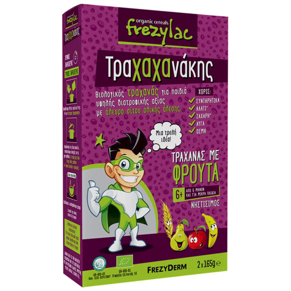 Frezyderm Frezylac Τραχαχανάκης Τραχανάς με Φρούτα, 2x165g