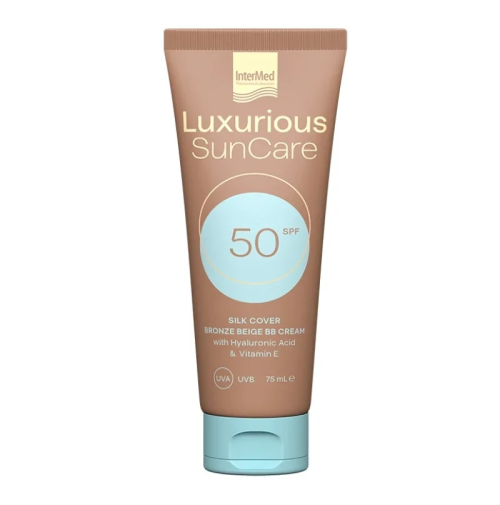 Intermed Αντιηλιακή Προσώπου Χρώμα Bronze Beige SPF50, 75ml