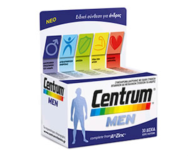 Centrum Men A To Zinc Πολυβιταμίνη Για Άνδρα, 30Δισκία