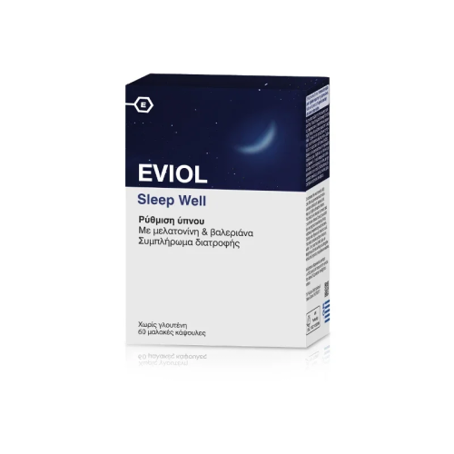 Eviol Sleep Well Φόρμουλα για την αντιμετώπιση της Αϋπνίας, 60caps