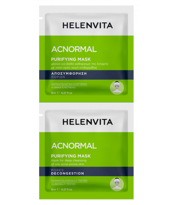 Helenvita Acnormal Purifying Mask Μάσκα Καθαρισμού Προσώπου, 2x8ml