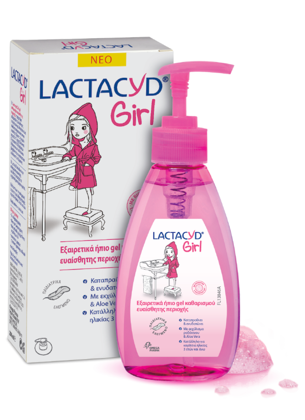 Lactacyd Girl Ήπιο Gel Καθαρισμού Ευαίσθητης Περιοχής για Κορίτσια από 3+ ετών, 200ml